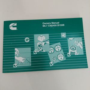 Cummins Owner's Manual B6.7 CM2450 B155B 2020 Edition Engine Maintenance Parts